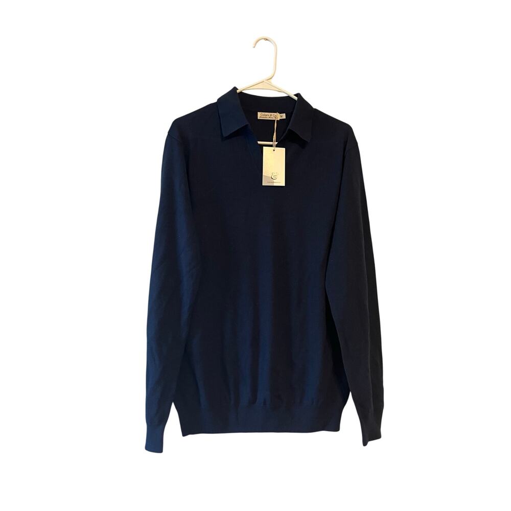Collars & Co Australian Merino Wool Polo Collar Style Pullover Sweater M NWT!